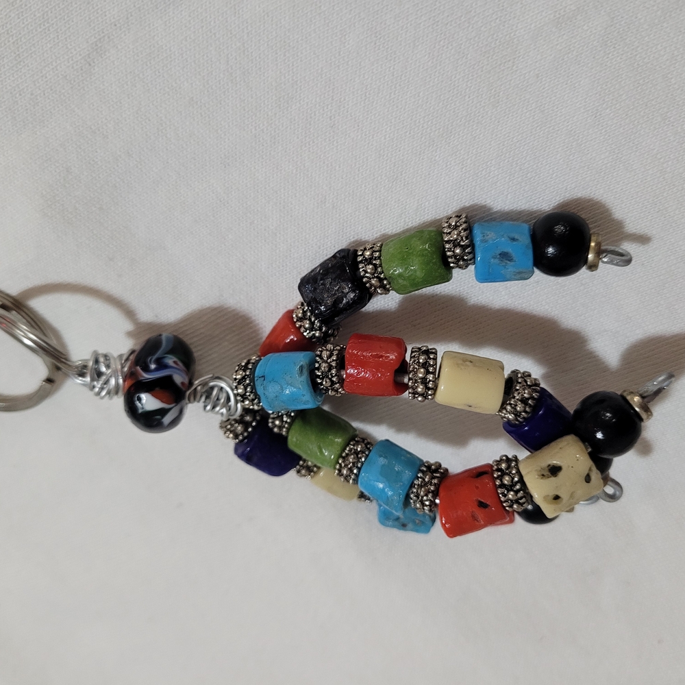 Colorful Beaded Keychain - Picture 2 of 15
